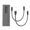 StarTech.com carcasa USB-C 10 Gbit/s para SSD M.2 NVMe o M.2 SATA – carcasa externa de aluminio sin herramientas para SSD M.2 PCIe/SATA NGFF – cable host USB Type-C y Type-A – compatible con 2230/2242/2260/2280