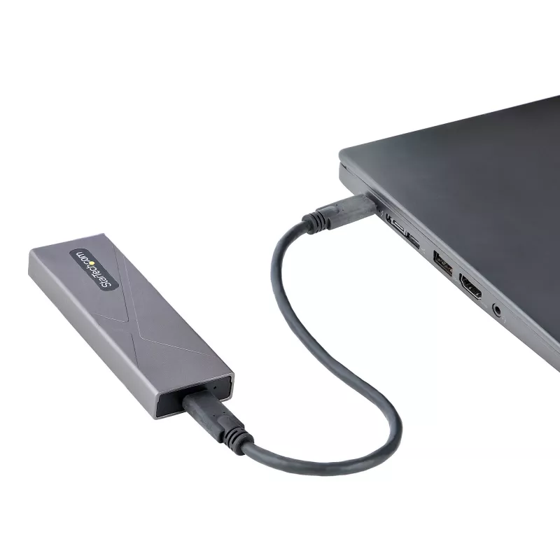 StarTech.com carcasa USB-C 10 Gbit/s para SSD M.2 NVMe o M.2 SATA – carcasa externa de aluminio sin herramientas para SSD M.2 PCIe/SATA NGFF – cable host USB Type-C y Type-A – compatible con 2230/2242/2260/2280