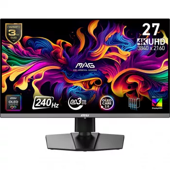 MSI MAG 272UP QD-OLED X24 monitor de ordenador 67,3 cm (26,5 pulgadas) 3840 x 2160 píxeles 4K Ultra HD negro