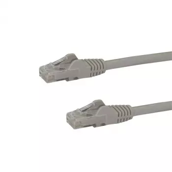 Cable Ethernet StarTech.com 10 m CAT6 – gris – cable Gigabit Ethernet CAT 6 – 250 MHz 100 W PoE RJ45 UTP de red/parcheo, sin enganches con alivio de tensión, probado individualmente