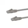Cable Ethernet StarTech.com 10 m CAT6 – gris – cable Gigabit Ethernet CAT 6 – 250 MHz 100 W PoE RJ45 UTP de red/parcheo, sin enganches con alivio de tensión, probado individualmente