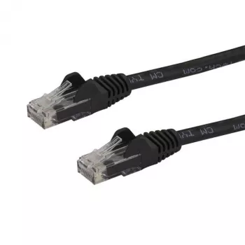 Cable Ethernet StarTech.com 2 m CAT6 – negro cable Gigabit Ethernet CAT 6 – 250 MHz 100 W PoE RJ45 UTP de red/parcheo, sin enganches con alivio de tensión, probado individualmente