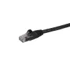 StarTech.com N6PATC2MBK cable de red Ethernet CAT6 de 2 m, RJ45 antienganche, UTP, 650 MHz, 100 W PoE, 24 AWG, protección antitirones, negro