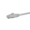 StarTech.com N6PATC50CMWH cable de red Gigabit Ethernet CAT6 de 0,5 m (50 cm), RJ45 antienganche, UTP, PoE, 24 AWG, protección antitirones, blanco