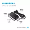 Adaptador de CA HP 45W USB-C, portátil, interior, 45 W, 3 A, Spectre x2 12-a0xx; HP Pavilion x2 10-n1xx; Pavilion x2 10-n0xx, hogar