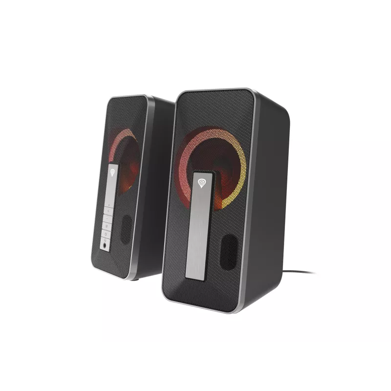 Conjunto de altavoces GENESIS Helium 100 BT RGB 10 W PC/portátil negro, plateado 2.0 canales Bluetooth