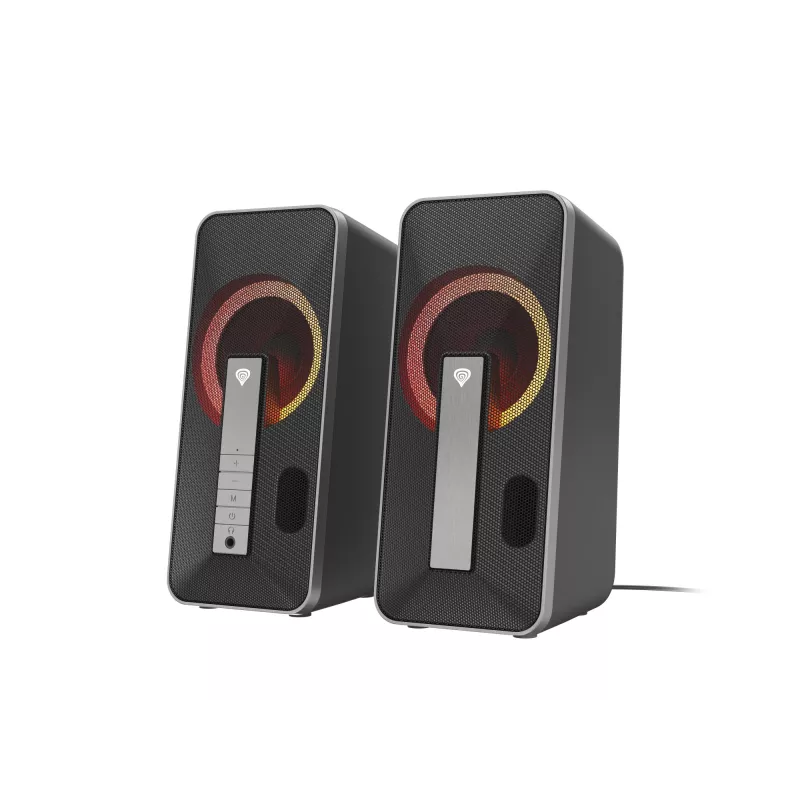 Conjunto de altavoces GENESIS Helium 100 BT RGB 10 W PC/portátil negro, plateado 2.0 canales Bluetooth