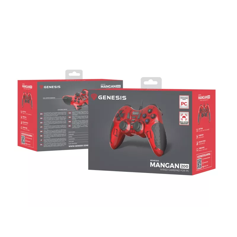 GENESIS MANGAN 200 rojo USB 2.0 mando analógico / digital PC