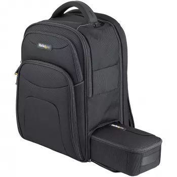 StarTech.com Mochila para portátil de 15,6 pulgadas con organizador de accesorios extraíble - Mochila profesional IT-Tech para trabajo/viaje/desplazamiento - Bolsa ergonómica para ordenador - Nylon balístico resistente - Compartimentos para portátil/tablet