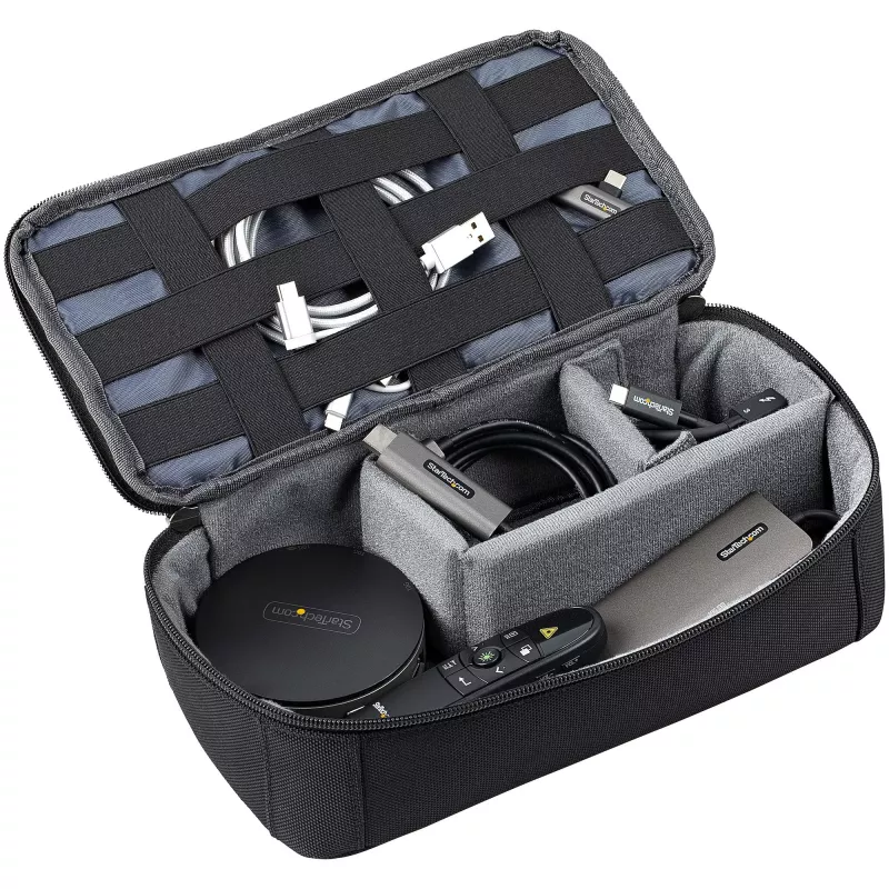 StarTech.com Mochila para portátil de 15,6 pulgadas con organizador de accesorios extraíble - Mochila profesional IT-Tech para trabajo/viaje/desplazamiento - Bolsa ergonómica para ordenador - Nylon balístico resistente - Compartimentos para portátil/tablet
