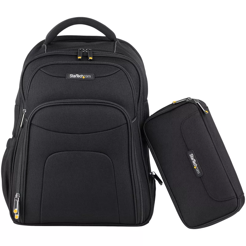 StarTech.com Mochila para portátil de 15,6 pulgadas con organizador de accesorios extraíble - Mochila profesional IT-Tech para trabajo/viaje/desplazamiento - Bolsa ergonómica para ordenador - Nylon balístico resistente - Compartimentos para portátil/tablet