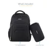 StarTech.com Mochila para portátil de 15,6 pulgadas con organizador de accesorios extraíble - Mochila profesional IT-Tech para trabajo/viaje/desplazamiento - Bolsa ergonómica para ordenador - Nylon balístico resistente - Compartimentos para portátil/tablet