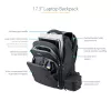 StarTech.com Mochila para portátil de 17,3 pulgadas con estuche organizador de accesorios extraíble – Mochila profesional IT-Tech para trabajo/viaje/desplazamiento – Bolsa ergonómica para ordenador – Nylon balístico resistente – Compartimentos para portátil/tablet