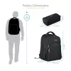 StarTech.com Mochila para portátil de 17,3 pulgadas con estuche organizador de accesorios extraíble – Mochila profesional IT-Tech para trabajo/viaje/desplazamiento – Bolsa ergonómica para ordenador – Nylon balístico resistente – Compartimentos para portátil/tablet