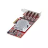 StarTech.com Tarjeta PCIe USB Type-C de 4 puertos, USB 3.2 10Gbps, tarjeta de expansión USB-C PCI Express, 4x controladores USB independientes, Windows/Linux/macOS, conforme TAA