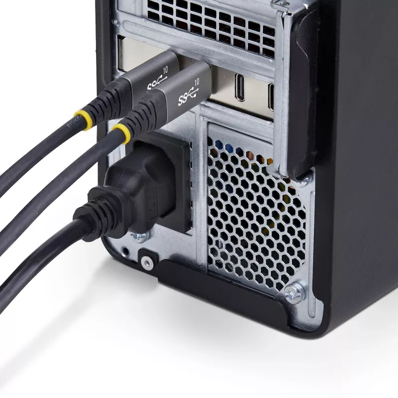 StarTech.com Tarjeta PCIe USB Type-C de 4 puertos, USB 3.2 10Gbps, tarjeta de expansión USB-C PCI Express, 4x controladores USB independientes, Windows/Linux/macOS, conforme TAA