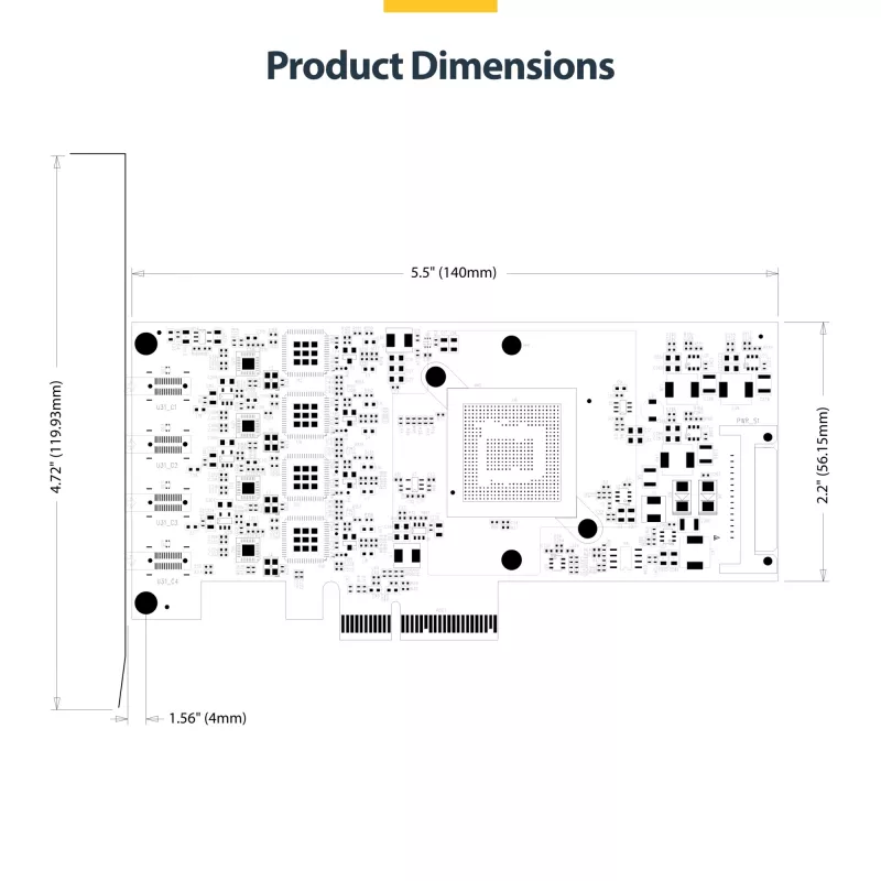 StarTech.com Tarjeta PCIe USB Type-C de 4 puertos, USB 3.2 10Gbps, tarjeta de expansión USB-C PCI Express, 4x controladores USB independientes, Windows/Linux/macOS, conforme TAA