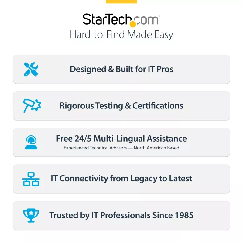 StarTech.com Tarjeta PCIe USB Type-C de 4 puertos, USB 3.2 10Gbps, tarjeta de expansión USB-C PCI Express, 4x controladores USB independientes, Windows/Linux/macOS, conforme TAA