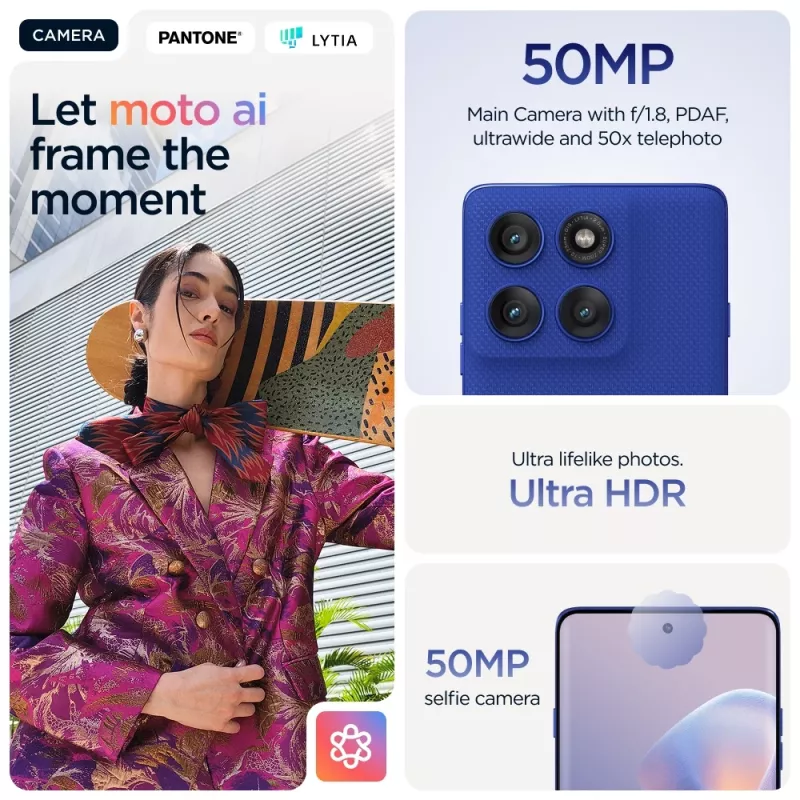 Motorola edge 60 pro 16,9 cm (6,67 pulgadas) Dual SIM Android 15 5G USB Type-C 12 GB 512 GB 6000 mAh Azul