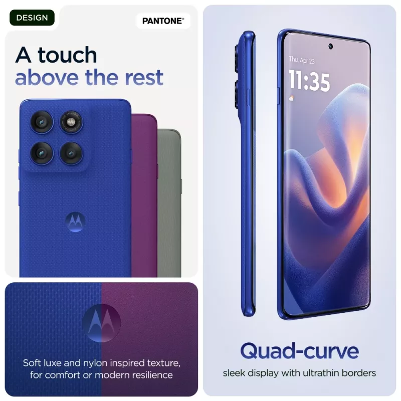 Motorola edge 60 pro 16,9 cm (6,67 pulgadas) Dual SIM Android 15 5G USB Type-C 12 GB 512 GB 6000 mAh Azul
