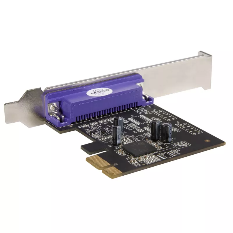 StarTech.com Tarjeta PCIe de 1 puerto paralelo - Tarjeta adaptadora PCI Express a paralelo DB25 - Ampliación de escritorio controlador LPT para impresora, escáner y plotter - SPP/ECP - Perfil estándar/bajo