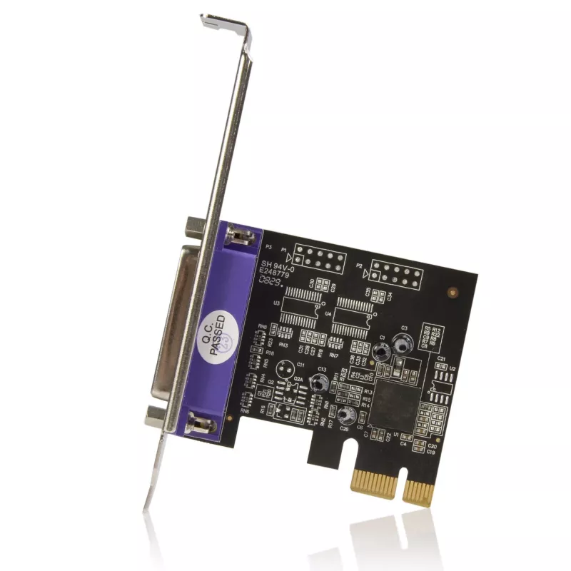 StarTech.com Tarjeta PCIe de 1 puerto paralelo - Tarjeta adaptadora PCI Express a paralelo DB25 - Ampliación de escritorio controlador LPT para impresora, escáner y plotter - SPP/ECP - Perfil estándar/bajo