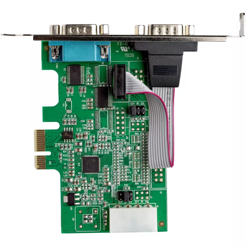 StarTech.com Adaptador serie RS232 PCI Express de 2 puertos - Controlador host serie RS232 PCIe - Tarjeta PCIe a doble serie DB9 - UART 16950 - Tarjeta de ampliación - Windows y Linux