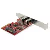 StarTech.com Tarjeta PCIe USB 3.2 Gen 2 de 2 puertos, tarjeta controladora PCI Express 3.0 x4 USB-C 10Gbps SuperSpeed, tarjeta adaptadora USB Type-C, solo datos, Windows/macOS/Linux, TAA