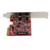 StarTech.com Tarjeta PCIe USB 3.2 Gen 2 de 2 puertos, tarjeta controladora PCI Express 3.0 x4 USB-C 10Gbps SuperSpeed, tarjeta adaptadora USB Type-C, solo datos, Windows/macOS/Linux, TAA