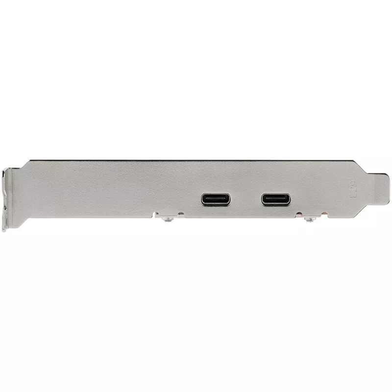 StarTech.com Tarjeta PCIe USB 3.2 Gen 2 de 2 puertos, tarjeta controladora PCI Express 3.0 x4 USB-C 10Gbps SuperSpeed, tarjeta adaptadora USB Type-C, solo datos, Windows/macOS/Linux, TAA