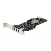 Tarjeta PCIe StarTech.com de 4 puertos USB 3.0 con 4 canales dedicados de 5 Gbps (USB 3.1 Gen 1) – UASP – alimentación SATA / LP4 – tarjeta adaptadora PCI Express