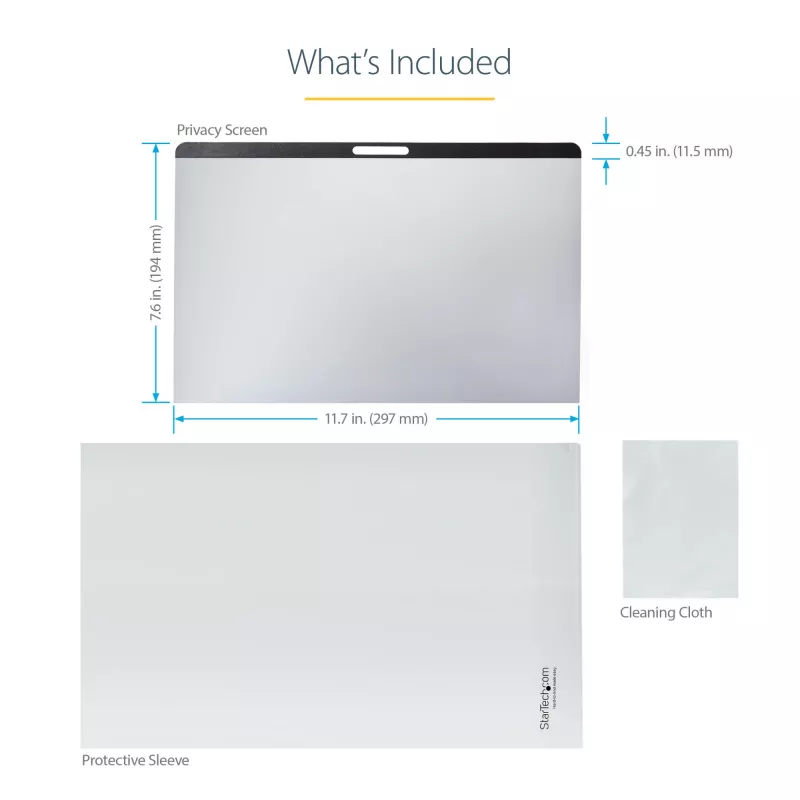 StarTech.com Filtro de privacidad para portátil de 13 pulgadas MacBook Pro y MacBook Air – Filtro de seguridad magnético y extraíble – Protección de pantalla con reducción de luz azul 16:10 – Mate/Brillante – +/-30 grados