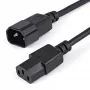 StarTech.com Cable alargador de corriente de 1m, C14 a C13, 10A 125V, 18AWG, cable alargador de corriente para ordenador, cable de alimentación de CA IEC-320-C14 a IEC-320-C13 para fuentes de alimentación, certificado UL