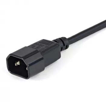 StarTech.com Cable alargador de corriente de 1m, C14 a C13, 10A 125V, 18AWG, cable alargador de corriente para ordenador, cable de alimentación de CA IEC-320-C14 a IEC-320-C13 para fuentes de alimentación, certificado UL