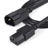 StarTech.com Cable alargador de corriente de 1m, C14 a C13, 10A 125V, 18AWG, cable alargador de corriente para ordenador, cable de alimentación de CA IEC-320-C14 a IEC-320-C13 para fuentes de alimentación, certificado UL