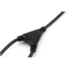 StarTech.com Cable de alimentación de ordenador en Y de 2m (6ft), 18AWG, EU Schuko a 2x C13, 10A 250V, cable de CA de repuesto negro, cable de alimentación de impresora, cable de fuente de alimentación de PC, cable de alimentación de monitor – certificado UL