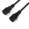 StarTech.com Cable de alimentación de ordenador en Y de 2m (6ft), 18AWG, EU Schuko a 2x C13, 10A 250V, cable de CA de repuesto negro, cable de alimentación de impresora, cable de fuente de alimentación de PC, cable de alimentación de monitor – certificado UL