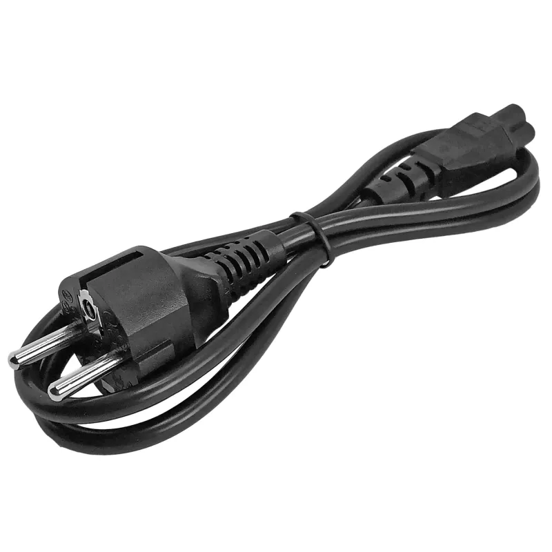 StarTech.com Cable de alimentación para portátil de 1m, EU-Schuko a C5, 2,5 A, 250 V, 18AWG, cable de CA de repuesto para portátil, cable de fuente de alimentación, cable de carga de portátil, cable de alimentación clover/mickey mouse