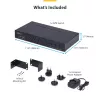 StarTech.com Conmutador KVM DisplayPort de 8 puertos con kit de montaje en rack 1U, 4K 60 Hz DP 1.2, conmutación por botón y tecla de acceso rápido, hub USB de 4 puertos, independiente del sistema operativo, conforme a TAA