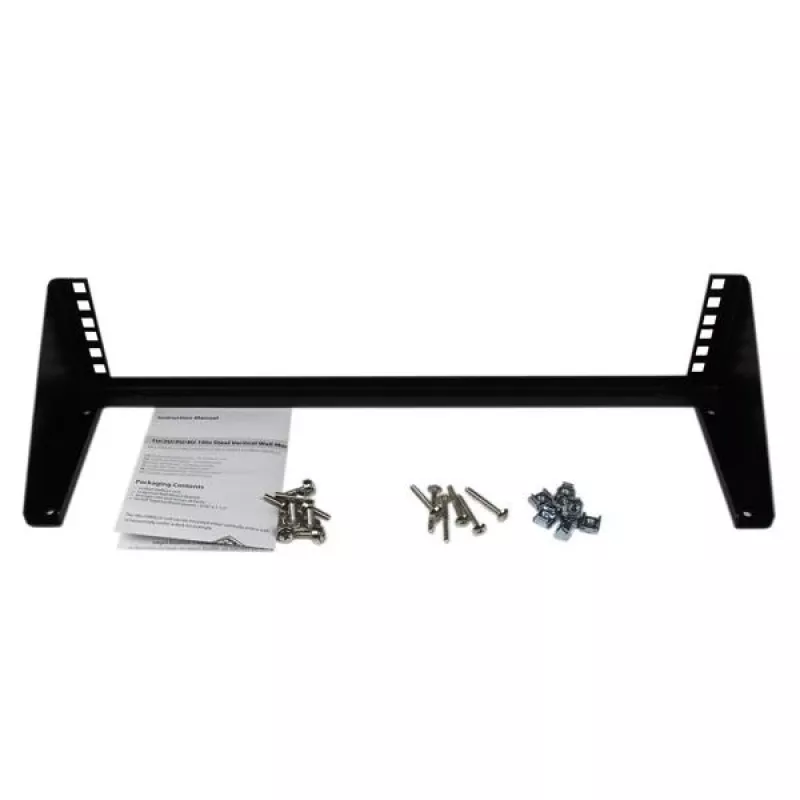 StarTech.com Soporte de pared vertical de 2U y 19 pulgadas para dispositivos de acero