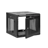 StarTech.com Rack de red de montaje en pared de 4 postes y 9U con bandeja de 1U, rack de servidor de montaje en pared de 19 pulgadas para equipos de datos/AV/electrónica/informática, caja de rack ventilada pequeña
