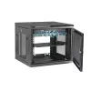StarTech.com Rack de red de montaje en pared de 4 postes y 9U con bandeja de 1U, rack de servidor de montaje en pared de 19 pulgadas para equipos de datos/AV/electrónica/informática, caja de rack ventilada pequeña