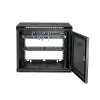 StarTech.com Rack de red de montaje en pared de 4 postes y 9U con bandeja de 1U, rack de servidor de montaje en pared de 19 pulgadas para equipos de datos/AV/electrónica/informática, caja de rack ventilada pequeña