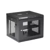 StarTech.com Rack de red de montaje en pared de 4 postes y 9U con bandeja de 1U, rack de servidor de montaje en pared de 19 pulgadas para equipos de datos/AV/electrónica/informática, caja de rack ventilada pequeña