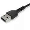 StarTech.com Cable de carga USB-A a USB-C de 1m – Cable de carga rápida y sincronización resistente USB 2.0 a USB Type-C – Funda TPE duradera fibra de aramida M/M 3A negro – Samsung S10, iPad Pro, Pixel