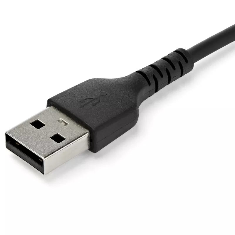 StarTech.com Cable de carga USB-A a USB-C de 1m – Cable de carga rápida y sincronización resistente USB 2.0 a USB Type-C – Funda TPE duradera fibra de aramida M/M 3A negro – Samsung S10, iPad Pro, Pixel