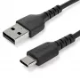 StarTech.com Cable de carga USB A a USB C de 2m – Cable de carga rápida y sincronización resistente USB 2.0 a USB Type-C cable de datos – Funda TPE resistente fibra de aramida M/M 3A negro – Samsung S10, iPad Pro, Pixel