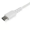 StarTech.com Cable de carga USB-C de 2 m – Cable robusto de carga rápida y sincronización USB 2.0 Type-C a USB-C para portátil – Funda de TPE fibra de aramida M/M 60W blanco – Samsung S10 S20 iPad Pro MS Surface