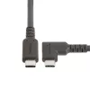 StarTech.com Cable USB-C de 2 m, en ángulo, USB 5Gbps, 100W (5A) Power Delivery, 4K 60Hz DP Alt Mode, cable USB-C robusto – compatible con Thunderbolt