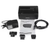 StarTech.com Base de acoplamiento para disco duro USB 3.0 a SATA de una bahía, base para disco duro USB 3.0 (5 Gbit/s), base de acoplamiento externa para HDD/SSD SATA I/II/III de 2,5/3,5 pulgadas, inserción de disco duro de carga superior